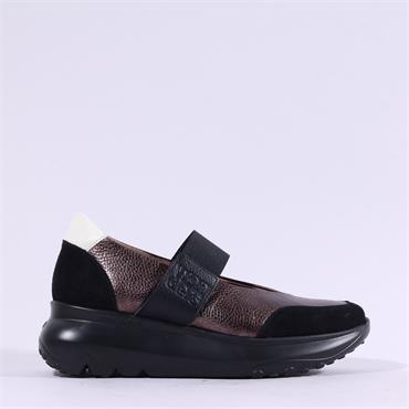 Wonders Ultrafly Elastic Band Slip On - Gun Metal